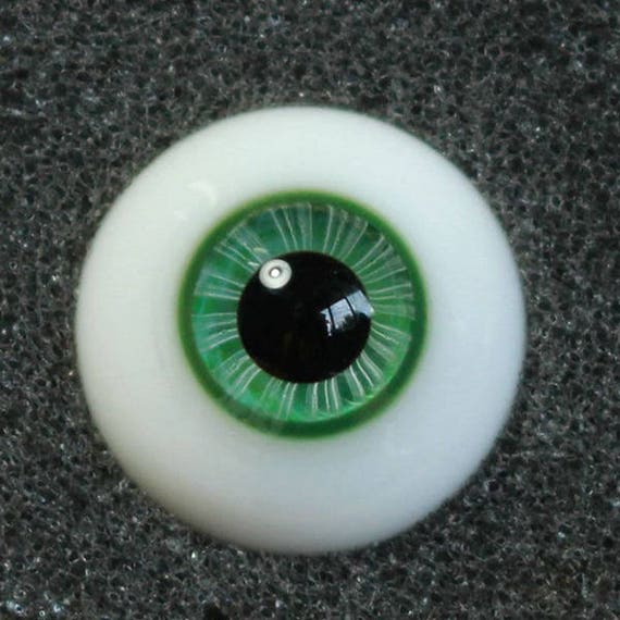 GoodQuality thin FlatBack DarkGreen Iris Glass 22MM BJD Eyes for Reborn BJD Doll