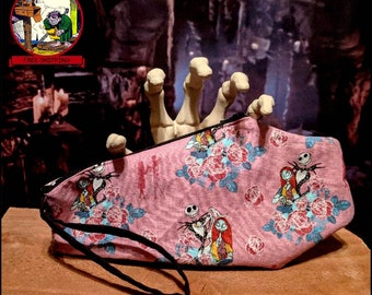 Nightmare Before Christmas "Pink" - Coffin handbag/wristlet phone, make-up, cash purse - horror goth