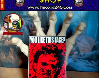 Vinyl sticker "You Like This Face?" -TCM, Leatherface Goth horror psychobilly punk