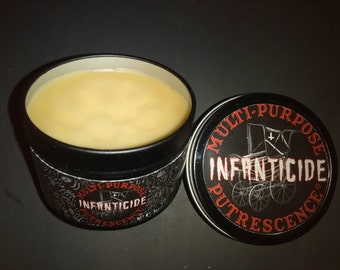 3 oz tin, Putrescence® Pomade "Infanticide" - Psychobilly, Rockabilly, Goth, Punk, Horror