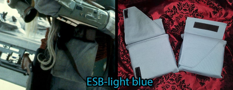 Hip Pouches 2 Boba Fett ROTJ/SE/ESB, Scout Trooper, Shadow Scout, Custom ESB Boba Light Blue