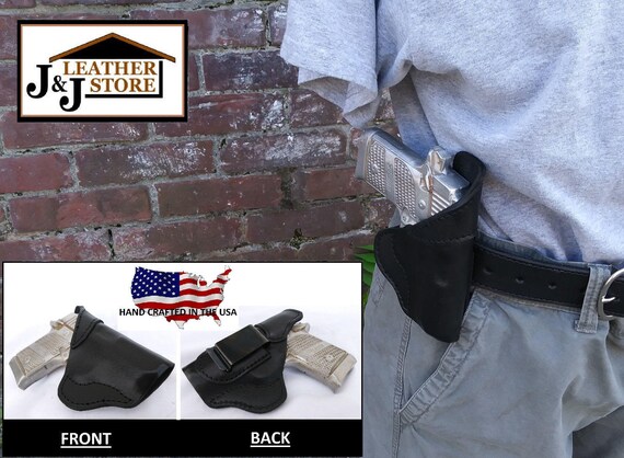 J/&J CUSTOM BERSA THUNDER 45 ULTRA COMPACT PRO TUCKABLE IWB LEATHER CARRY HOLSTER