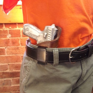 J&J Custom Fit Ruger LC9S Formed IWB Inside Waistband Premium Leather Carry Holster image 4