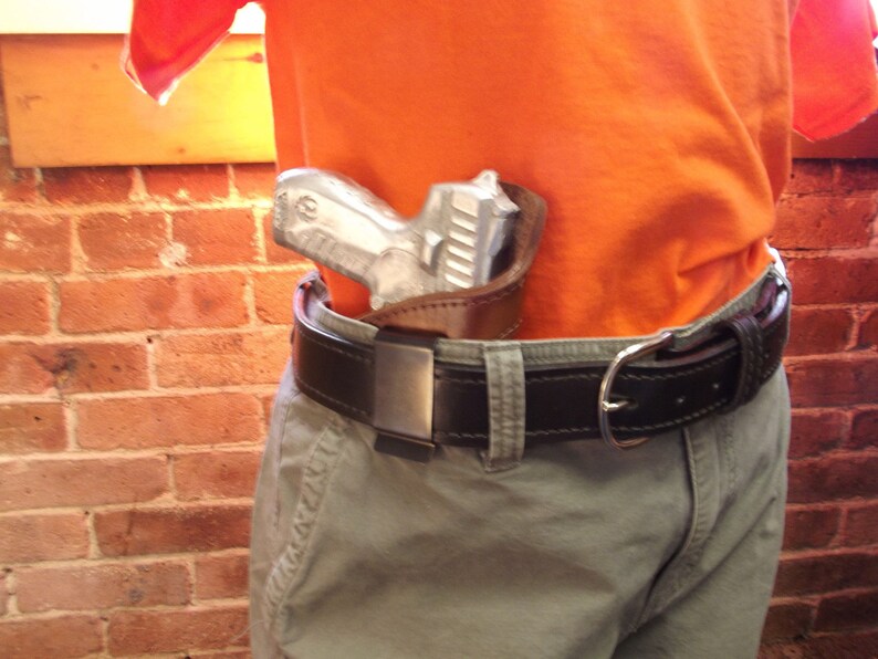 J&J Custom Fit Ruger LC9S Formed IWB Inside Waistband Premium Leather Carry Holster image 4