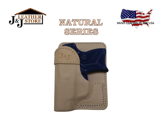 LONGHORN PREMIUM LEATHER GLOCK 42 G42 CUSTOM FORMED WALLET POCKET HOLSTER