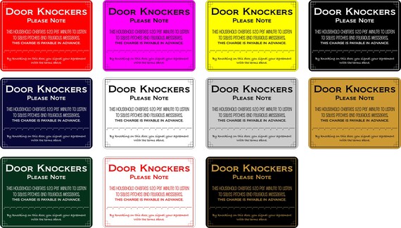 No Soliciting Sign Door Knockers Funny Door Sign