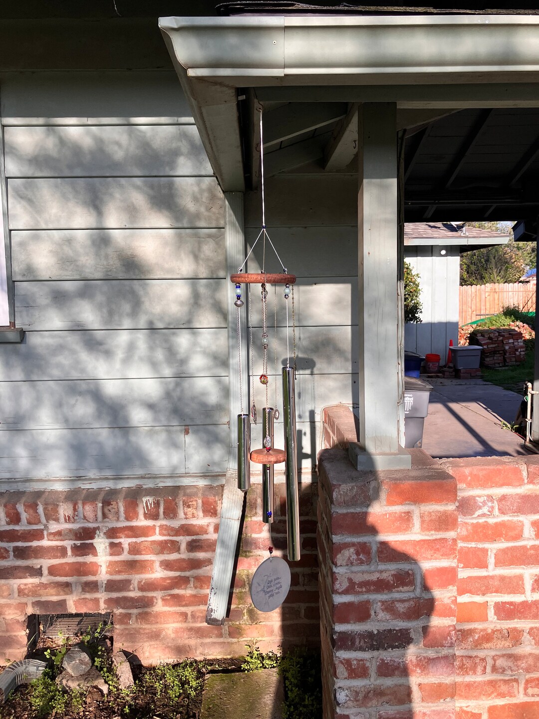 Photo inspiration: Handmade Eco Wind Journal For Corporate Gift Ideas Reference: Handmade Recycled Wind Chime White Oak Frame Gemstone Accents 46