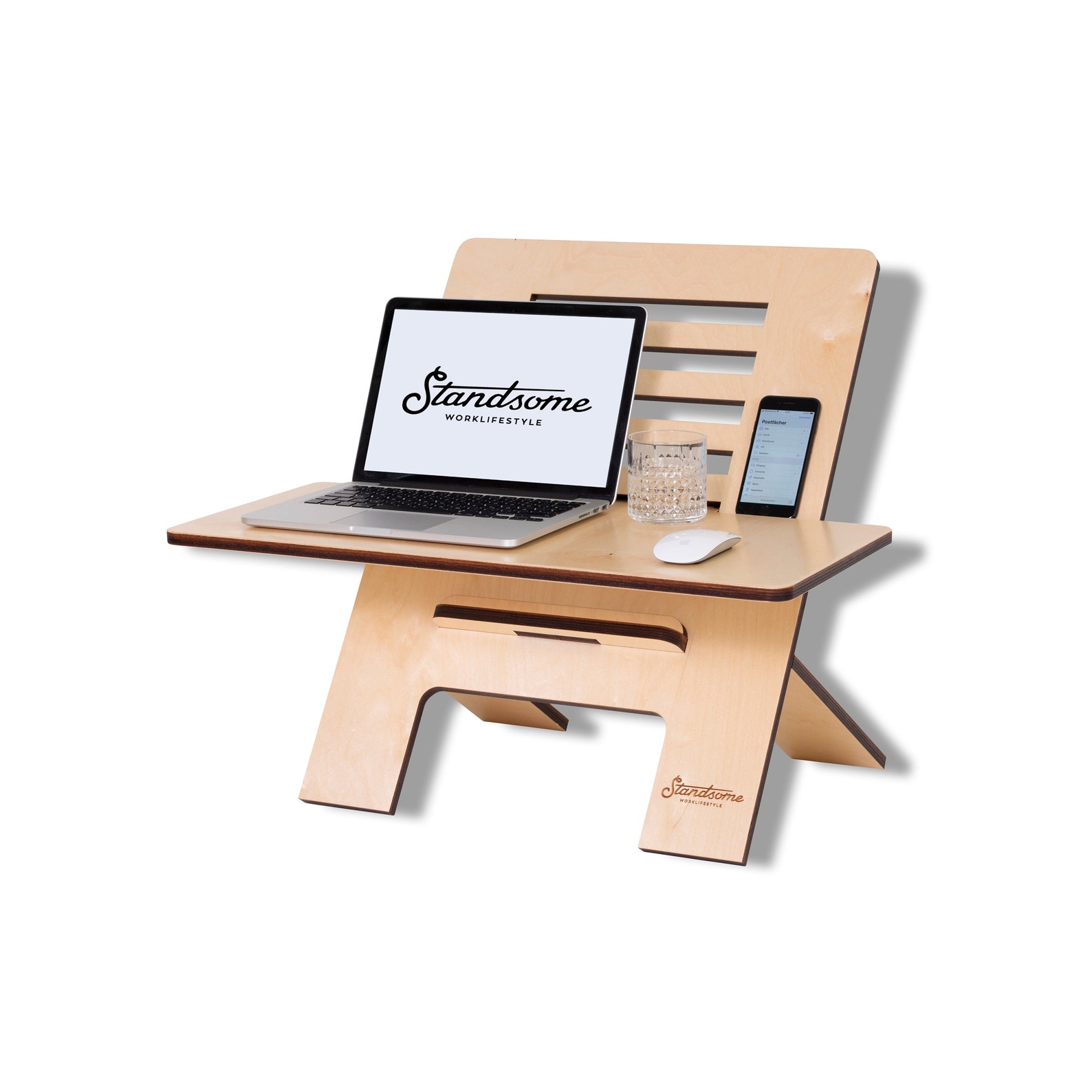 Standing desk wooden standing desk attachment wide level Etsy