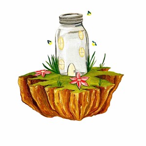 Fairy Lights Jar - Poster