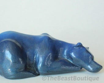 Sleeping Bear Figurine - Night Sky, Galaxy, and Aurora Collections, miniatures for indoor display