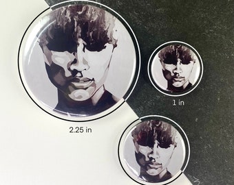 Button pins | 1”, 1.25”, 2.25” | Art Pin “Black & White”