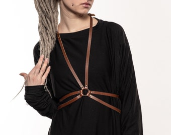 Tender leather harness Womens harness Leather harness for women Gift for her Gift for best friend Gift for wife Gift for girlfriend