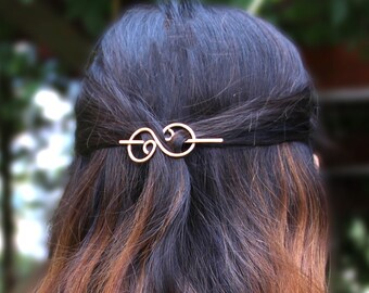 Tiny Hair Clip for Thin Hair, Copper Hair barrette, Wire Hair Clips, Gift for Her