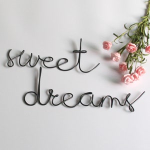 Sweet Dreams Sign, Above Bed Decor, Over the Bed Wall Decor, Master Bedroom Wall Decor, Wall Art Bedroom Above Bed, Metal Wall Decor, Gift