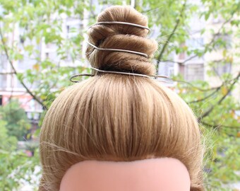 metal hair bun cover