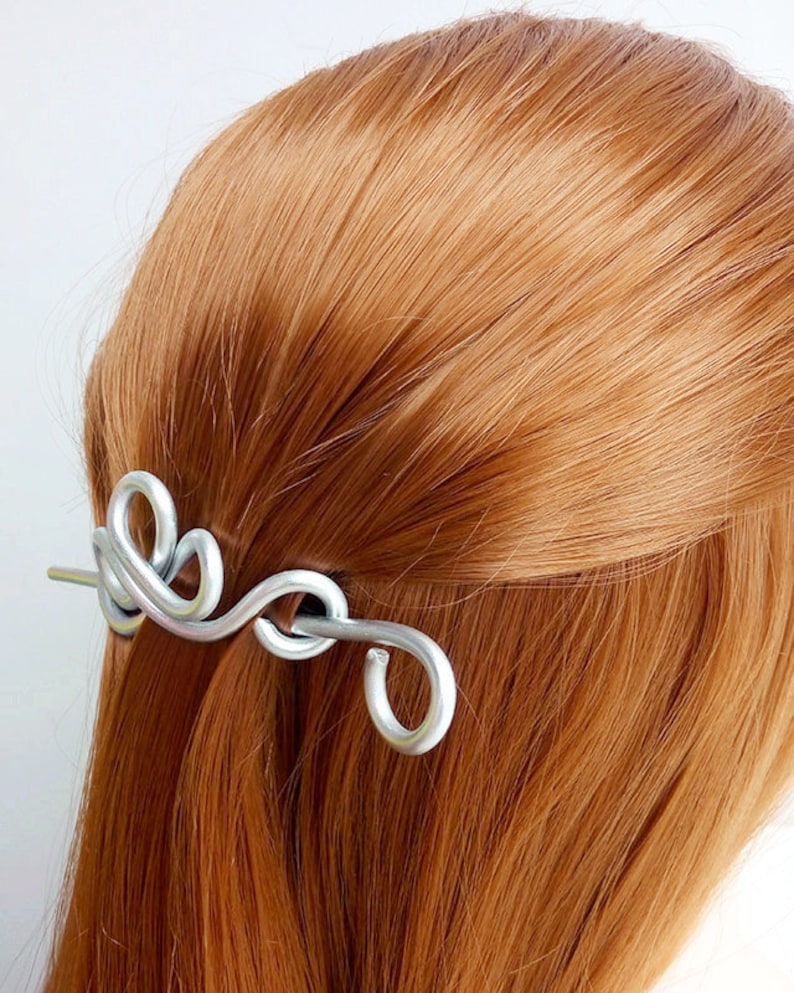 Silver Hair Clip Hair Pin Small Hair Barrette Hair Stick Etsy
