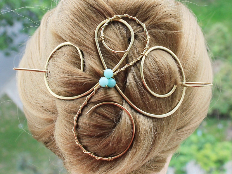 Hair Bun Holder Hair Stick Hair Barrette for Thick Hair Etsy