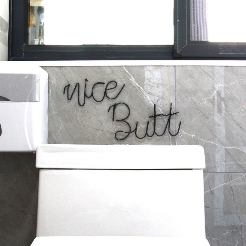 Nice Butt Sign Funny Bathroom Sign Bathroom Decor Bathroom | Etsy