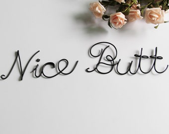 Nice Butt, Nice Butt Sign, Funny Bathroom Wall Decor, Bathroom Humor, Bathroom Sign, Rustic Decor, Bathroom Decor, Funny Gift, Toilet Decor