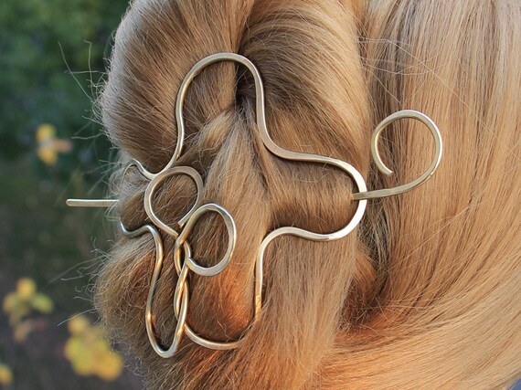 Large Hair Clip Thick Hair Pin Hair Stick Hair Barrette Etsy