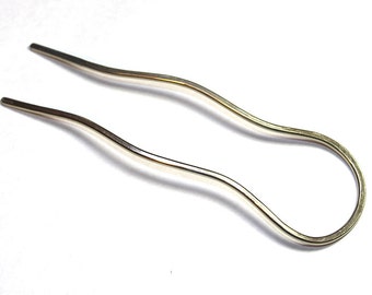 Metalowa spinka do włosów, spinka do włosów w stylu francuskim do skręconego koka, minimalistyczna mini spinka do włosów, prezent dla mamy, spinka w kształcie podkowy, spinka w kształcie litery U. Biżuteria do włosów z uchwytem do koka.