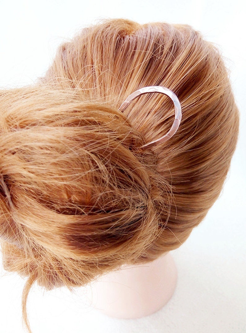 Metal Hair Fork Hair Pin Copper Hair Bun Holder Chignon Etsy