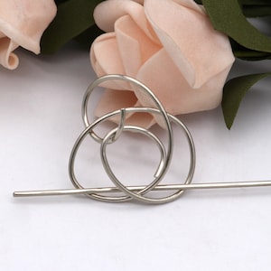 Petite pince à cheveux pour cheveux fins ou fins, pince à cheveux rose, pince à cheveux fleur, barrette de cheveux en laiton argenté pour femmes, cadeau pour elle image 4