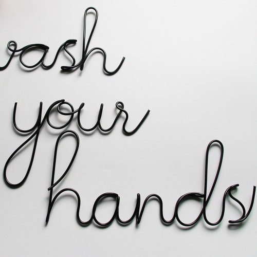 Wire Words Get Naked Wall Art Sign Bathroom Bedroom Etsy UK