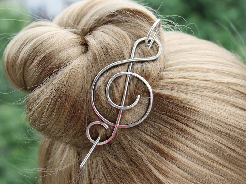 Metal Hair Clips Hair Stick Music Note Hair Slide Hair Pin Etsy