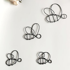 Cute Small Bees, Wire Bee Wall Art, Bumble Bee Wall Art, Housewarming, Wall Decor, Bee Decor, Bee Happy, Bumble Bee Decor, Bathroom Bee Gift