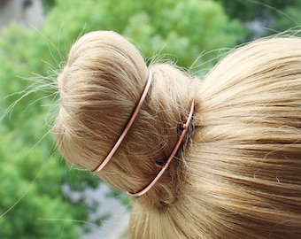 Brötchenkäfig mit Haarforke, Frauen Rosegold Haarschmuck, Bun Halter, Messy Bun, Pferdeschwanzhalter, Weihnachtsgeschenk