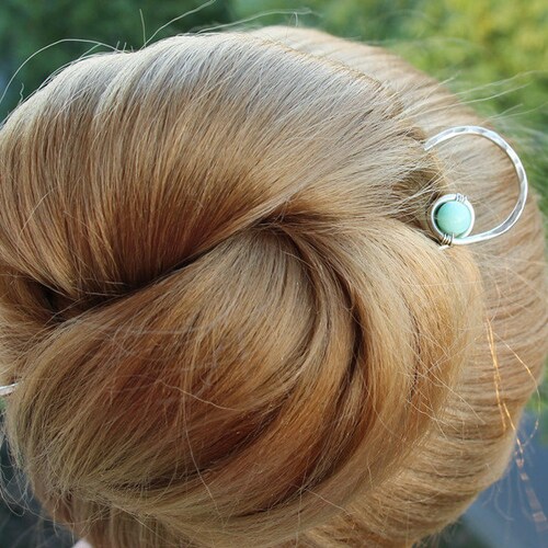 Silver Hair Fork Hair Bun Holder Bun Pin Bun Holders & Etsy