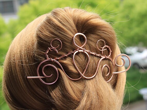 Crown Hair Clip For Thick Hair Hair Stick Barrette Metal Etsy