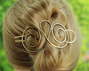 Cadeau voor moeder, Franse haarclip voor dik haar, grote haarspeld haarvork, metalen haarspeld, houder voor dunne broodjes, haarsieraden voor vrouwen