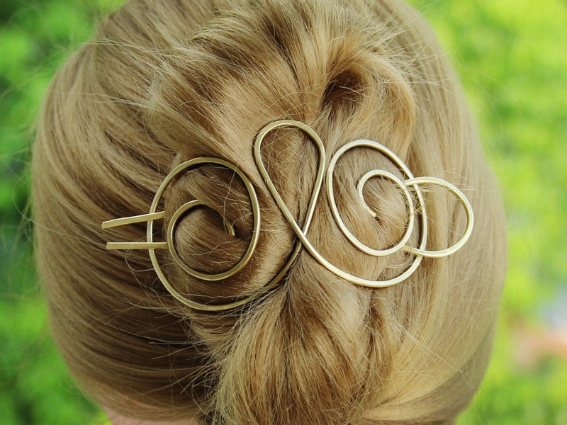 French Twist Hair Clip for Thick Hair Swirl Large Hair Etsy