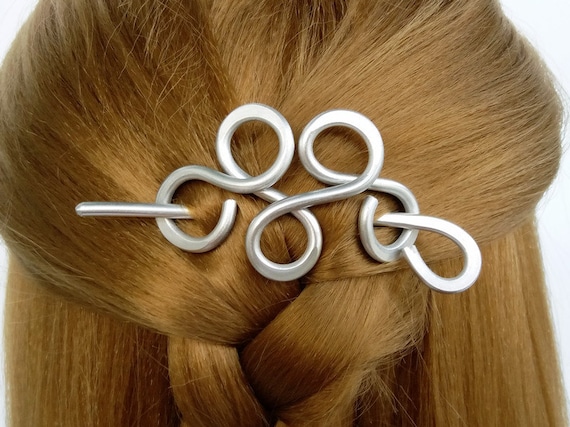 Silver Hair Clip Hair Pin Loop Hair Slide Small Hair Clip Etsy