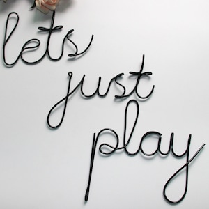 Lass uns einfach spielen Zeichen, Spielzimmer Wanddekor, Spielzimmer Wandkunst, Spielzimmer Zeichen, Kinderzimmer Dekor, Mädchen Kinderzimmer Dekor, neues Haus Geschenk, Geschenk Kind