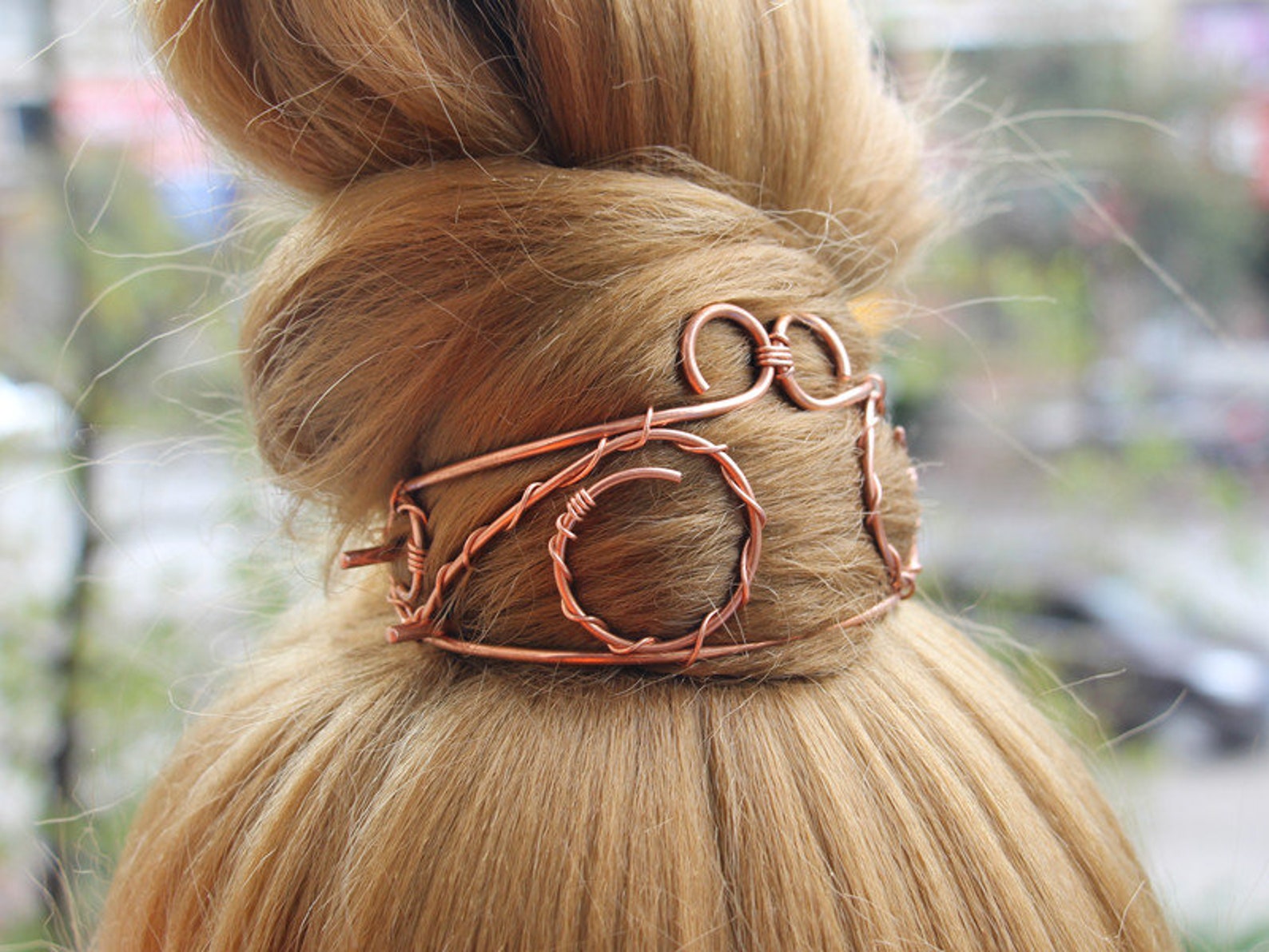 Rose Gold Hair Accessories Bun Holder Hair Fork Unique Bun Etsy