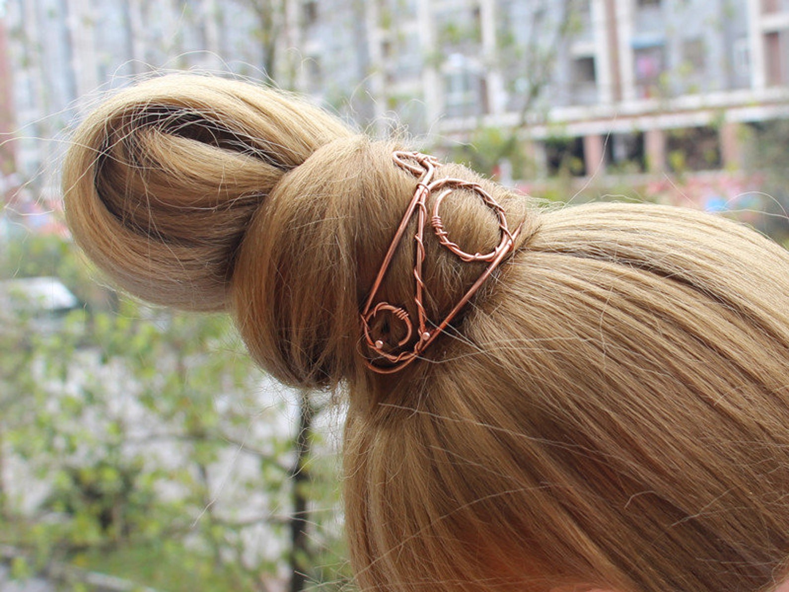 Rose Gold Hair Accessories Bun Holder Hair Fork Unique Bun Etsy