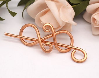 Rose Gold keltische Schalnadel, unendliche Schalnadel, Sweat Pin, Sticknadel, Strickzubehör, Geschenk für Mutter, Geschenk für Oma, Geschenk für Frauen