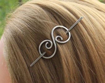 Clip de pelo de metal pequeño para cabello fino, latón plateado cobre antiguo cobre antiguo latón espiral barrete de pelo, diapositiva de pelo pequeño, regalo de las mujeres