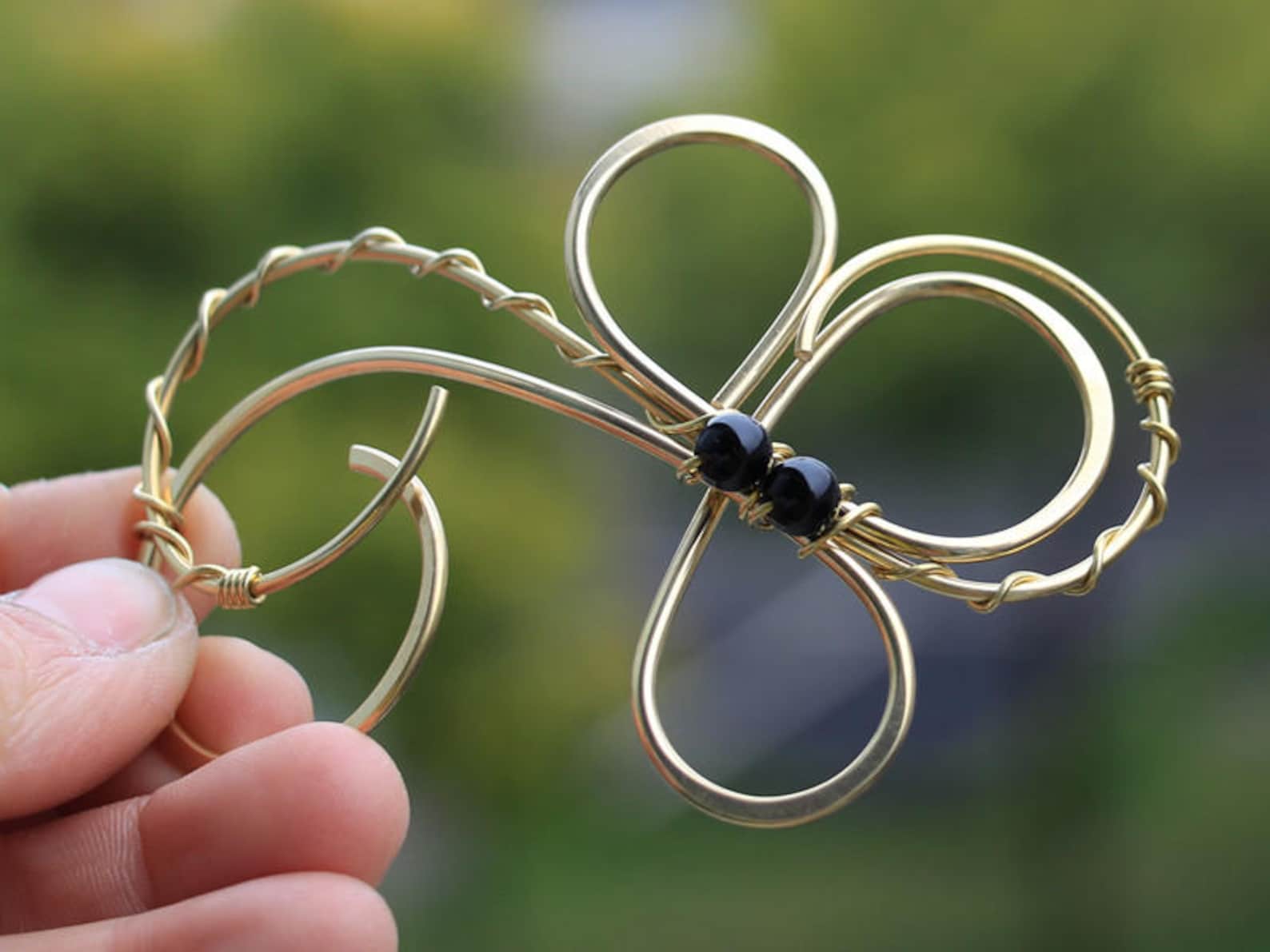 Spiral Hair Barrette Gold Hair Accessories for Women Brass Etsy