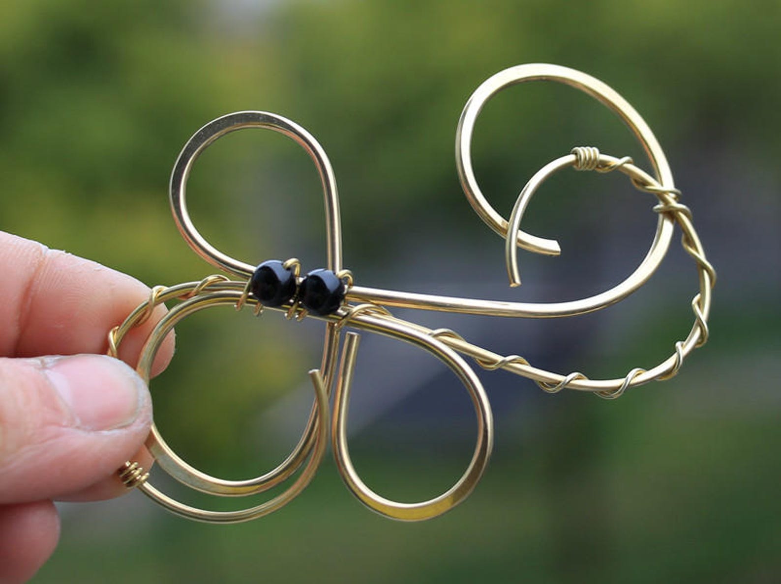 Spiral Hair Barrette Gold Hair Accessories for Women Brass Etsy