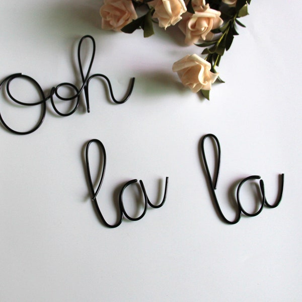 Ooh La La Sign, Wire Words, Wire Wall Art, Wire Wall Words, Word Sign, Wall Sign, Wire Sign, Home Decor, Wire Decor, Wall Hanging, Bespoke