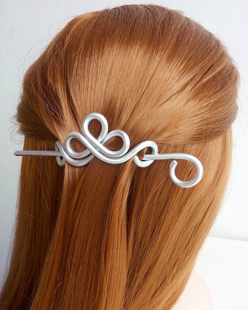 Silver Hair Clip Hair Pin Small Hair Barrette Hair Stick Etsy
