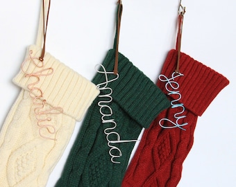 Personalized stocking name tags, personalized name tag for christmas stocking, name tags for stockings, customized christmas stocking