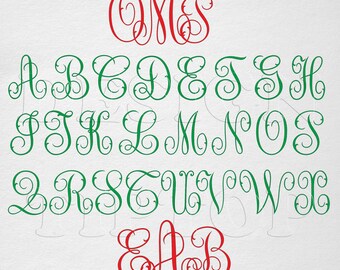 Vine curl alphabet SVG, monogram svg, monogram embroidery design, vine embroidery font, vine monogram fonts for Cricut