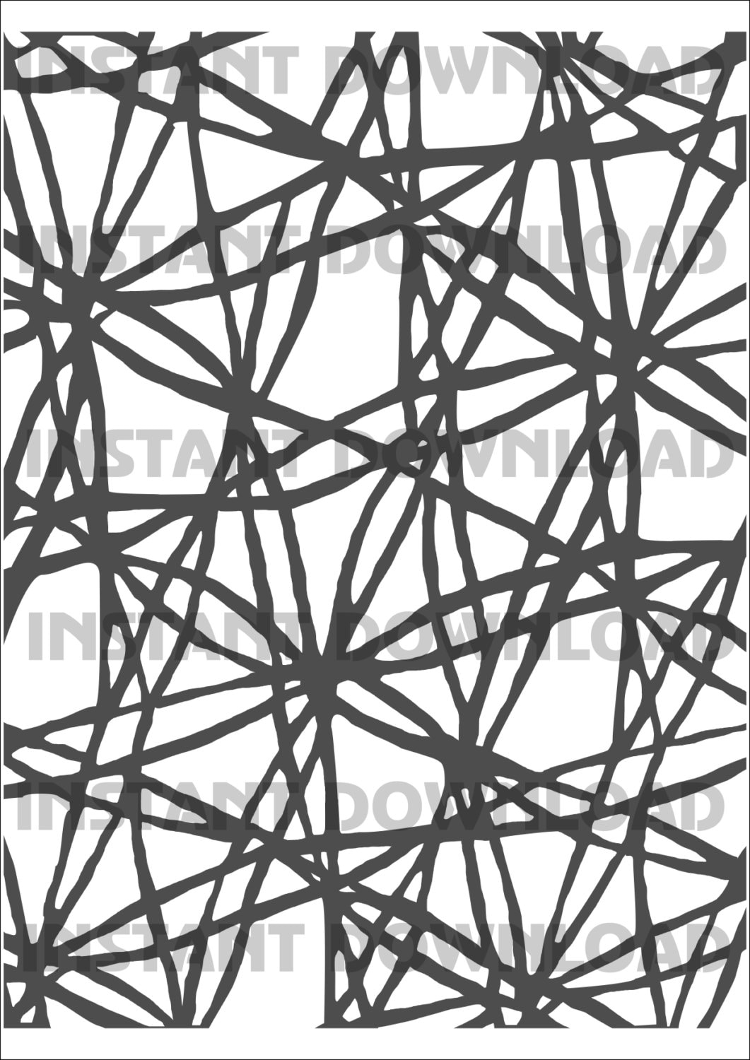 Abstract Pattern Stencil for DIY Vinyl Wall Decor Wall Etsy