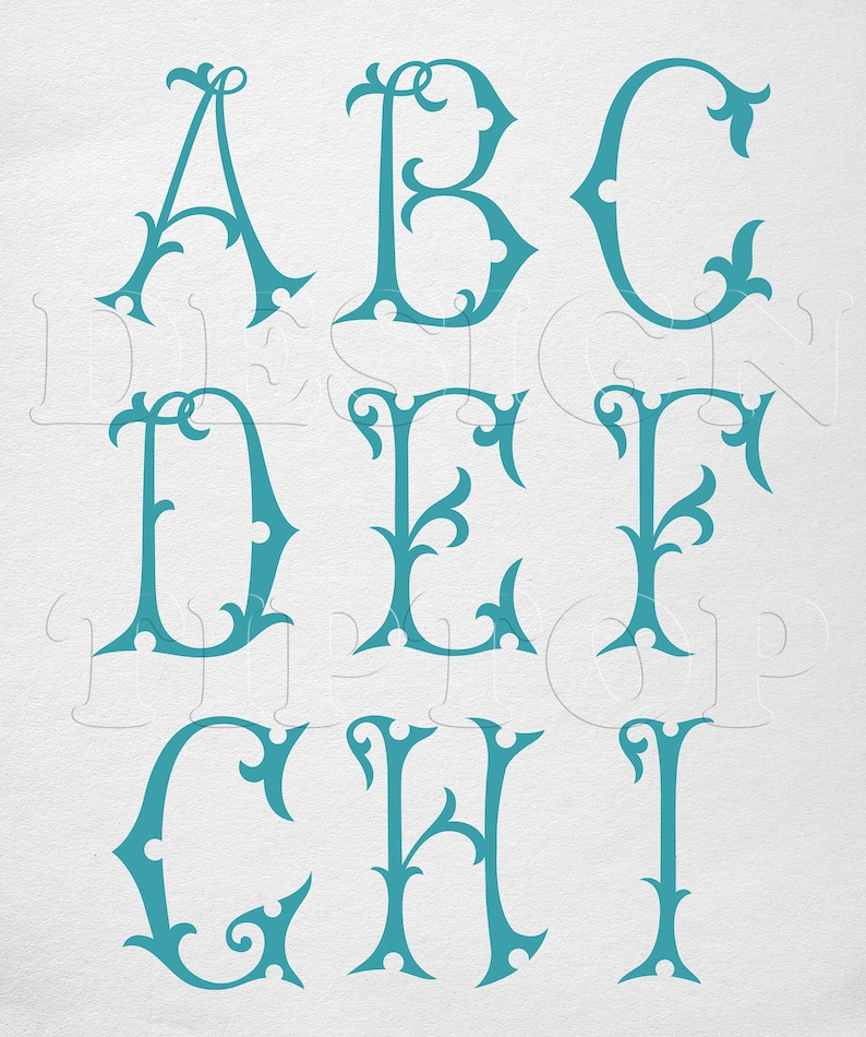 Download Elegant alphabet svg monogram font vintage embroidery font ...