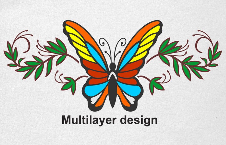 Download Layered butterfly SVG butterfly with flower butterfly | Etsy